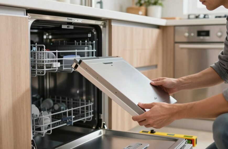 Jak zamontować front do zmywarki Beko, żeby był równo osadzony i stabilny?