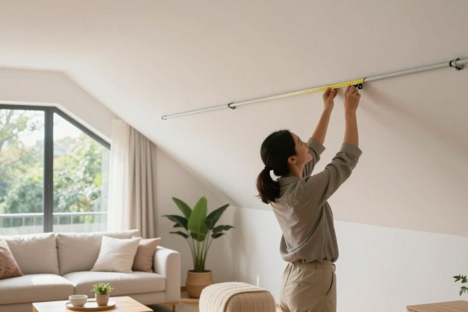 Jak zamontować karnisz na skosach