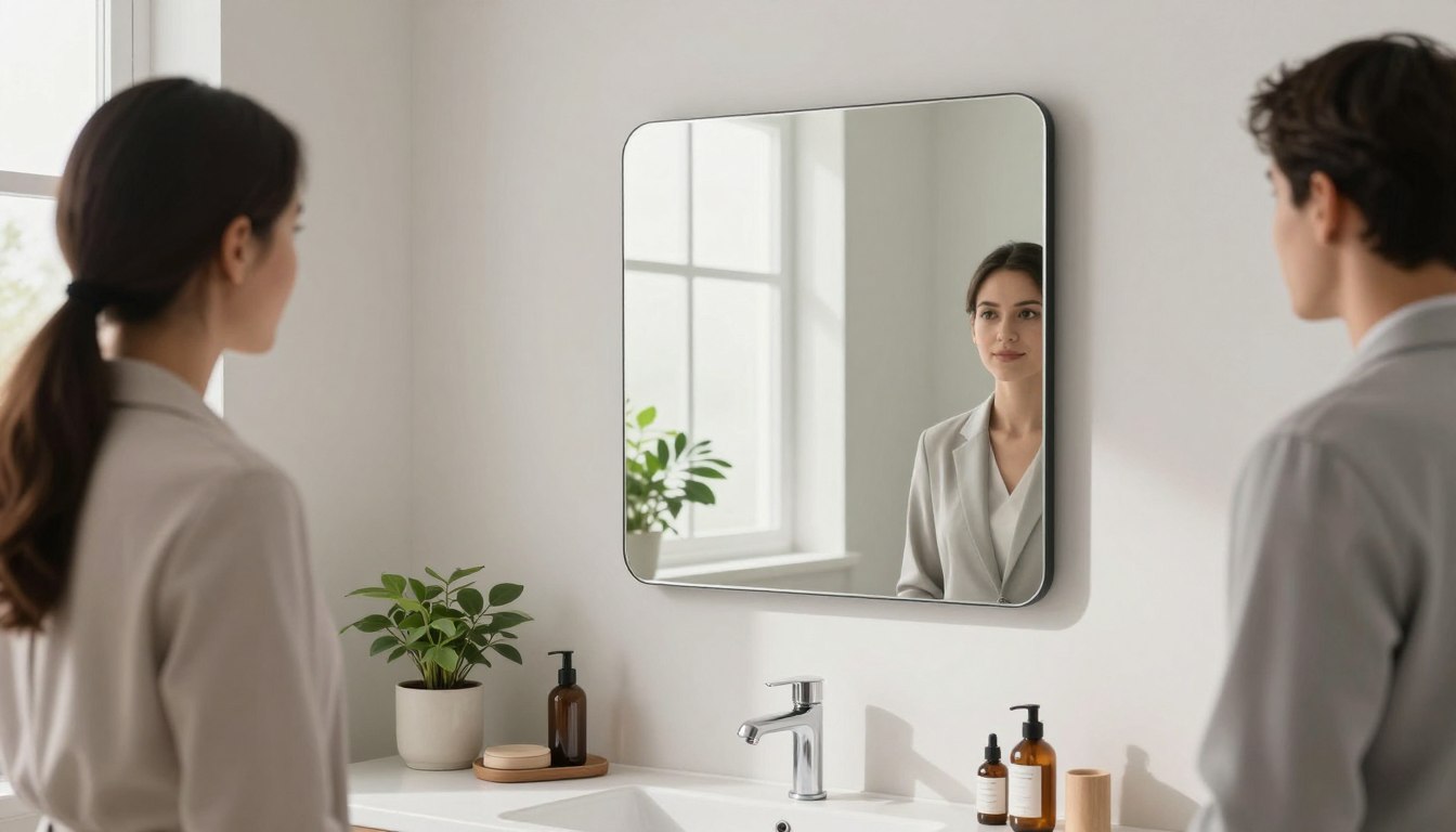 Na jakiej wysokości lustro w łazience