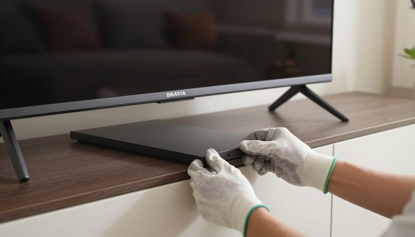 Jak zamontować nóżki do telewizora Sony Bravia
